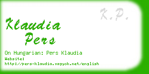 klaudia pers business card